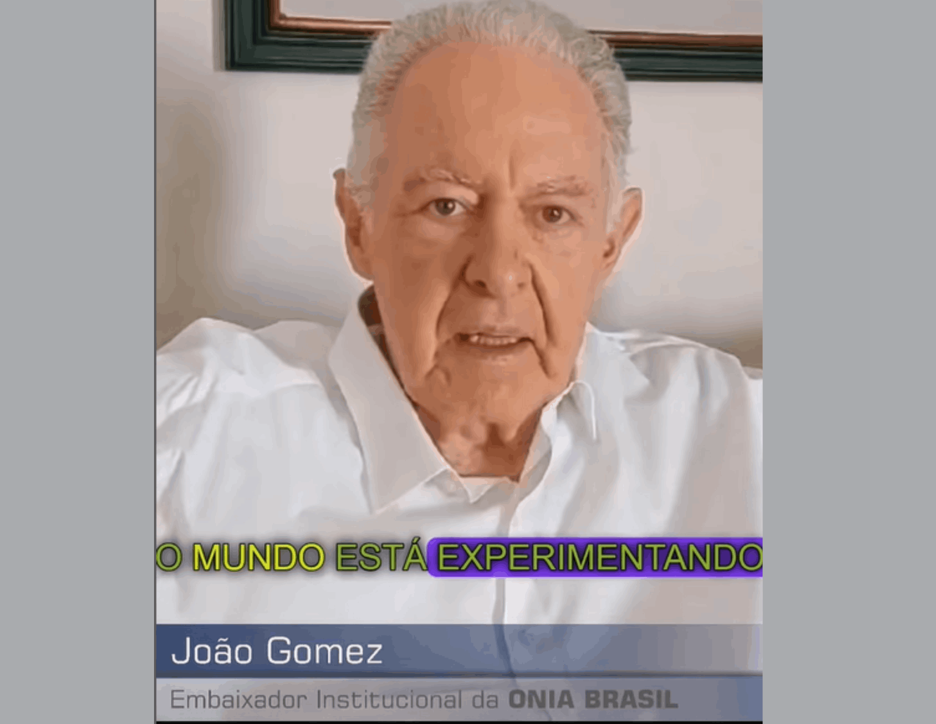 JOÃO GOMEZ, Embaixador Institucional ONIA BRASIL